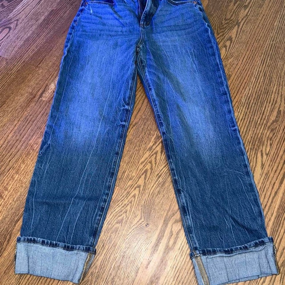 LOFT Cuffed Straight Leg Jeans